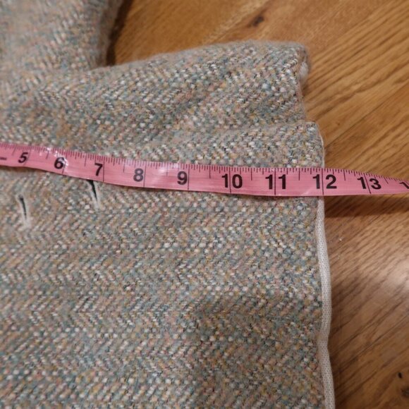 Bonpoint baby Boniface Tweed Coat jacket wool alpaca green multi thick hood 6 MS - Picture 10 of 12